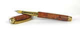 Queens Fountain Pen in Amboyna Burl
