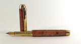 Queens Fountain Pen in Amboyna Burl