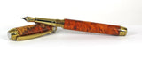Queens Fountain Pen in Amboyna Burl