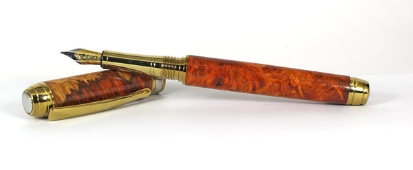 Queens Fountain Pen in Amboyna Burl