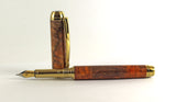 Queens Fountain Pen in Amboyna Burl