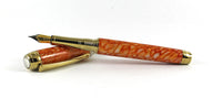 Queens Fountain pen in Conway Stewart Apricot Tiffany Casein