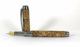 Queens Fountain Pen in Spalted Big Leaf Maple