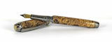 Queens Fountain Pen in Spalted Big Leaf Maple