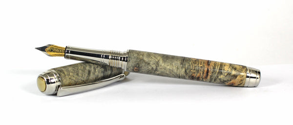 Queens Fountain Pen in Buckeye Burl