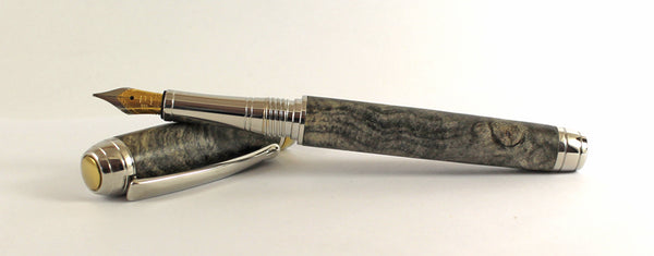 Queens Fountain Pen in Buckeye Burl