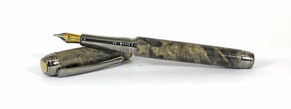 Queens Fountain Pen in Buckeye Burl
