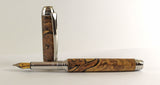 Queens Fountain Pen in Cross Cut Spalted Cherry