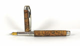 Queens Fountain Pen in Cross Cut Spalted Beech
