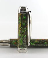 Queens Fountain pen in Green Paua Abalone