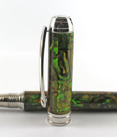 Queens Fountain pen in Green Paua Abalone