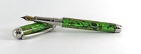 Queens Fountain pen in Lime Green Paua Abalone