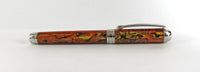 Queens Fountain pen in Sunset Orange Paua Abalone