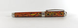 Queens Fountain pen in Sunset Orange Paua Abalone