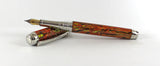 Queens Fountain pen in Sunset Orange Paua Abalone