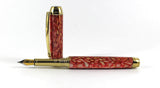 Queens Fountain pen in Conway Stewart Red Tiffany Casein
