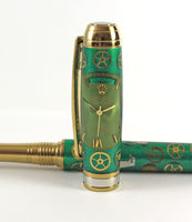 Queens Fountain Watchpart pen with Vintage Rolex dial