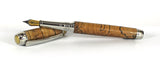 Queens Fountain Pen in Cross Cut Spalted Beech
