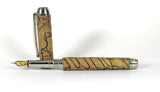 Queens Fountain Pen in Cross Cut Spalted Beech