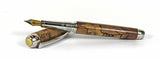 Queens Fountain Pen in Cross Cut Spalted Beech