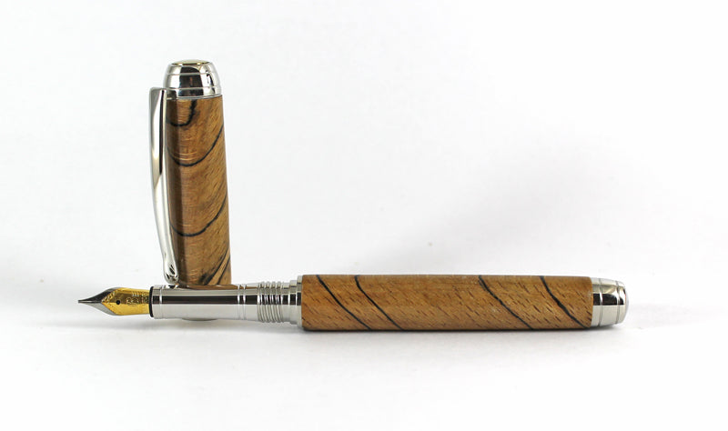 Queens Fountain Pen in Spalted Oak | Handmade Wood Pen | Unique gift ...