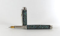 Queens Fountain pen in Starflake Paua Abalone