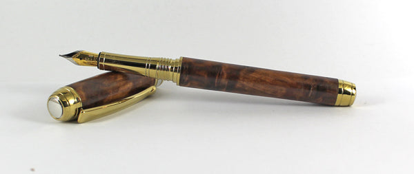 Queens Fountain Pen in Thuya Burl