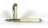 Queens Fountain pen in White Awabi  Paua Abalone