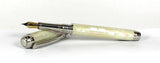 Queens Fountain pen in White Awabi  Paua Abalone