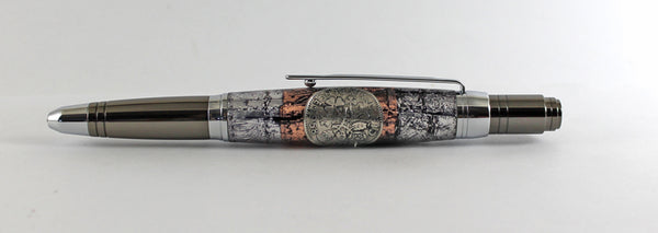 Selwyn Ballpoint with 1958 Sixpence & Armour Plating