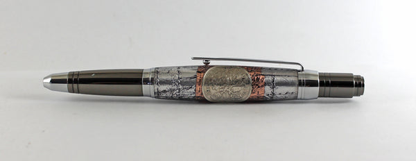Selwyn Ballpoint with 1961 Sixpence & Armour Plating
