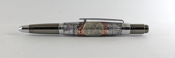 Selwyn Ballpoint with 1962 Sixpence & Armour Plating