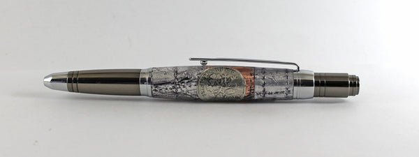 Selwyn Ballpoint with 1966 Sixpence & Armour Plating