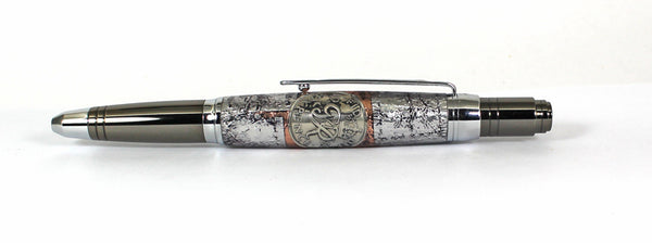 Selwyn Ballpoint with 1950 Sixpence & Armour Plating