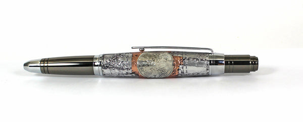Selwyn Ballpoint with 1967 Sixpence & Armour Plating