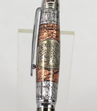 Selwyn Ballpoint with 1967 Sixpence & Armour Plating