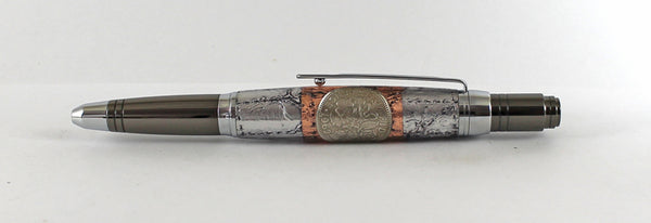 Selwyn Ballpoint with 1962 Sixpence & Armour Plating