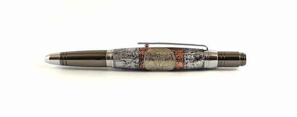 Selwyn Ballpoint with 1963 Sixpence & Armour Plating