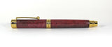 Trinity Mk 2 Gold Fountain Pen in Red  Dyed Sycamore