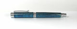 Trinity Mk 2 Chrome Fountain Pen in Blue Dyed Sycamore