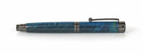 Trinity Mk 2 Gunmetal Fountain Pen in Blue Dyed Sycamore