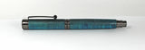 Trinity Mk 2 Gunmetal Fountain Pen in Blue Dyed Sycamore