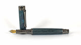 Trinity Mk 2 Gunmetal Fountain Pen in Blue Dyed Sycamore