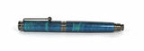 Trinity Gunmetal Fountain Pen in Blue Dyed Sycamore
