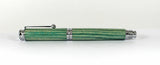 Trinity Chrome Fountain Pen in Green Dyed Sycamore