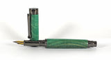 Trinity Fountain Pen in Green Dyed Sycamore
