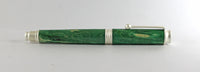 Trinity Satin Silver Fountain Pen in Green Dyed Sycamore