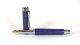 Trinity Mk 2 Chrome Fountain Pen in Purple Dyed Sycamore