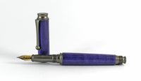 Trinity Pewter Fountain Pen in Purple Dyed Sycamore