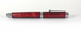 Trinity Chrome Fountain Pen in Red Dyed Sycamore